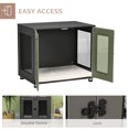 thumbnail image 5 of PawHut Dog Crate Furniture with Water-resistant Cushion, Dog Crate End Table with Double Doors, Indoor Pet Crate for Small Medium Dogs Indoor Use, Charcoal Grey, 5 of 9