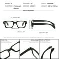 thumbnail image 3 of 3 Pairs of Mens Square Reading Glasses Classic Blue Light Blocking Matte Beown Readers +3.00, 3 of 5