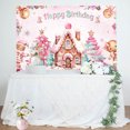 thumbnail image 3 of Winter Gingerbread House Happy Birthday Backdrop, 3 of 7