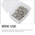 thumbnail image 4 of 300 Pieces/Kit Jewelry Making Tool Portable Metal Iron Alloy DIY Anti-rust Reusable Clasps Chain Extender Bracelets Necklaces Jump Rings White, 4 of 7