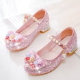 thumbnail image 2 of Staki Dress up Princess Shoes Toddler Little Girls Mary Jane Ballerina Flats Shoes Slip-on School Party Dress Shoes Pink,11.5 Little Kid, 2 of 7