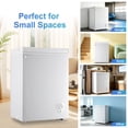 thumbnail image 3 of WANAI 3.5 Cu.Ft Chest Freezer,Energy-Saving Small Deep Freezer for Small Spaces,White, 3 of 9