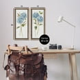 thumbnail image 3 of Stupell Industries Blue Hydrangea Long Stems Botanical & Floral Painting Brown Floater Framed Canvas Art Print Wall Art, 11 x 25, Set of 2, 3 of 9