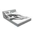 thumbnail image 2 of Ambesonne Animal Fitted Sheet & Pillow Sham Set, Exotic Jungle Monkey, Queen, Dimgrey, 2 of 2