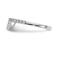 thumbnail image 3 of Solid 14K White Gold Diamond Wedding Band Ring Size 9 (.21 cttw.), 3 of 8