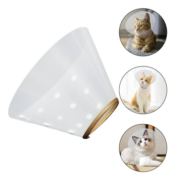 BESTYASH Dog Recovery Cone Comfy Cat Cone Plastic Transparent 1Pcs