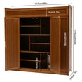 thumbnail image 2 of Miumaeov 7-layer Shoe Cabinet Bamboo Shoe Storage Cabinet Organizer w/Door for Entryway, 2 of 12