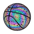 thumbnail image 3 of Entrenamiento de baloncesto reflectante de PU, tamaño 7, pelota estándar oficial, juego de noche profesional para exteriores, niñas, , adultos, Estilo I, 3 of 8