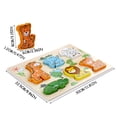 thumbnail image 2 of Fiudx Juguetes Juego De Mesa De Rompecabezas De Madera Para Niños, Rompecabezas De Educación Temprana, Tablero De Mano Grueso, 2 of 2