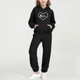 thumbnail image 2 of QATAINLAV Toddler Girls Sets Outfits 2 Piece Round Neck Sweatshirt and Leg Tied Sweatpants Athletic Casual spring Winter Outfits, 2 of 7