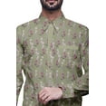 thumbnail image 2 of BESTMAN Slim FitShirtsFor Men Button DownLong Sleeve PrintedShirtsFor Boys, 2 of 5