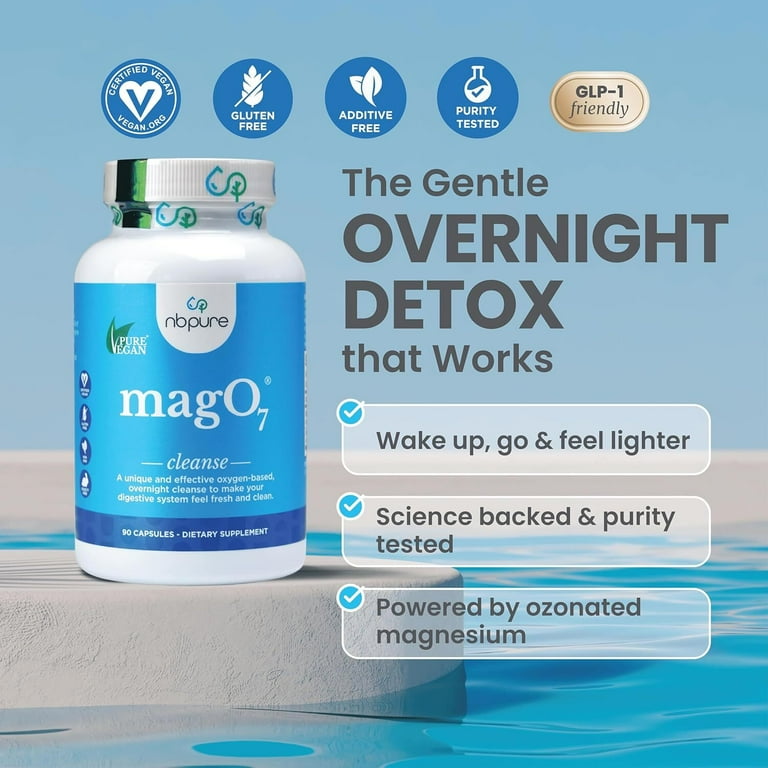 nbpure MagO7 Oxygenated Magnesium Colon Cleanse, 90 Capsules