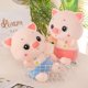 thumbnail image 4 of 23CM Net Red New Strap Piglet Plush Toy Flower Strap Male And Female Couple Doll Festival Gift Friends Birthday Gift, 4 of 4