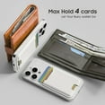 thumbnail image 4 of CAILDANL 2 Packs Phone Card Holder, Leather Phone Wallet Stick on, Stronger Nano Adhesive Credit Card Holder for Back of Phone Case, With RFID Blocking, Fit 4 Cards for iPhone, Samsung, and Android, 4 of 7