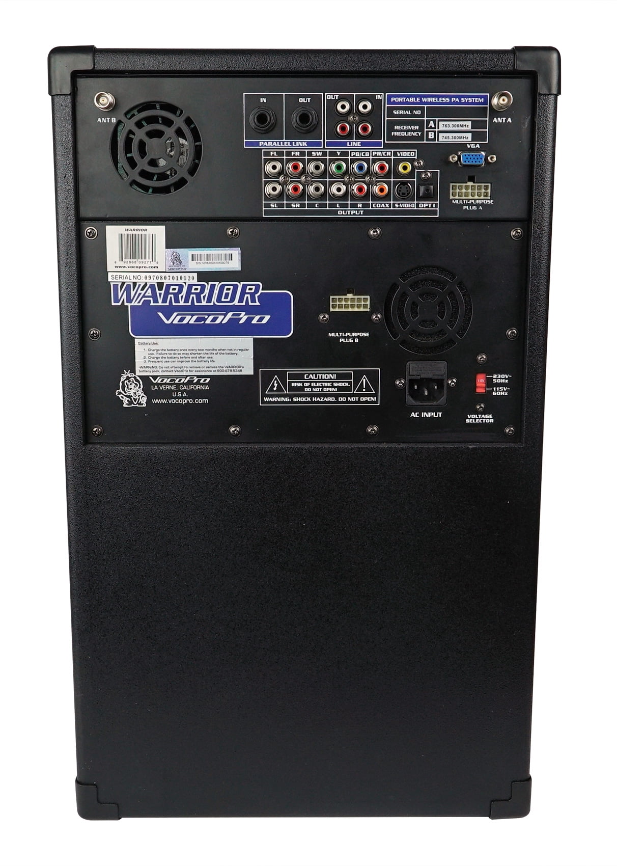 Wireless Mics+Tablet Stand Vocopro WARRIOR Karaoke Machine System CD-G DVD+ 2