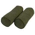 thumbnail image 2 of Blazing Needles Corded Microsuede Bolster Pillow, 20" x 8", Hunter Green 2 Count, 2 of 2