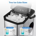 thumbnail image 4 of Countertop Ice Maker Machine with Handle, 26lbs in 24Hrs, Portable Ice Machine with Ice Scoop, Self-Cleaning for Home Kitchen Camping, 4 of 6