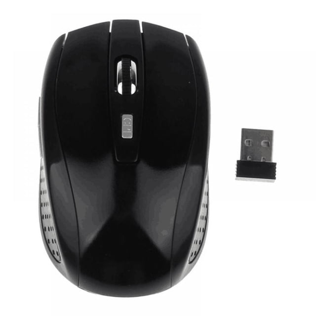 Ratón inalámbrico de 2,4 G para portátil, ergonómico, con receptor USB, para Windows, Mac, PC y portátil, color negro.