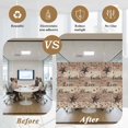 thumbnail image 6 of Farmhouse Star Brown Window Privacy Film, Retro Branches Berry Wooden Grain Static Cling UV Sun Blocking Tint Film Heat Control Windows Films for Bedroom Bathroom, Window Stickers 17.7"x39.3", 6 of 8