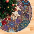 thumbnail image 4 of SKYSONIC Mandala Christmas Tree Skirt Home Decoration Large Round Christmas Tree Skirt for Holiday Party Home Christmas Day Ornaments 47.2 Inch, 4 of 6