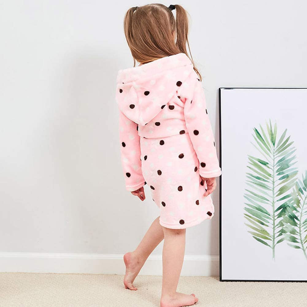 Toddler Kids Robes Soft Coral Fleece Pajamas Sleepwear for Girls Boys 2-5 Years ISAMANNER Boys Girls Bathrobes 