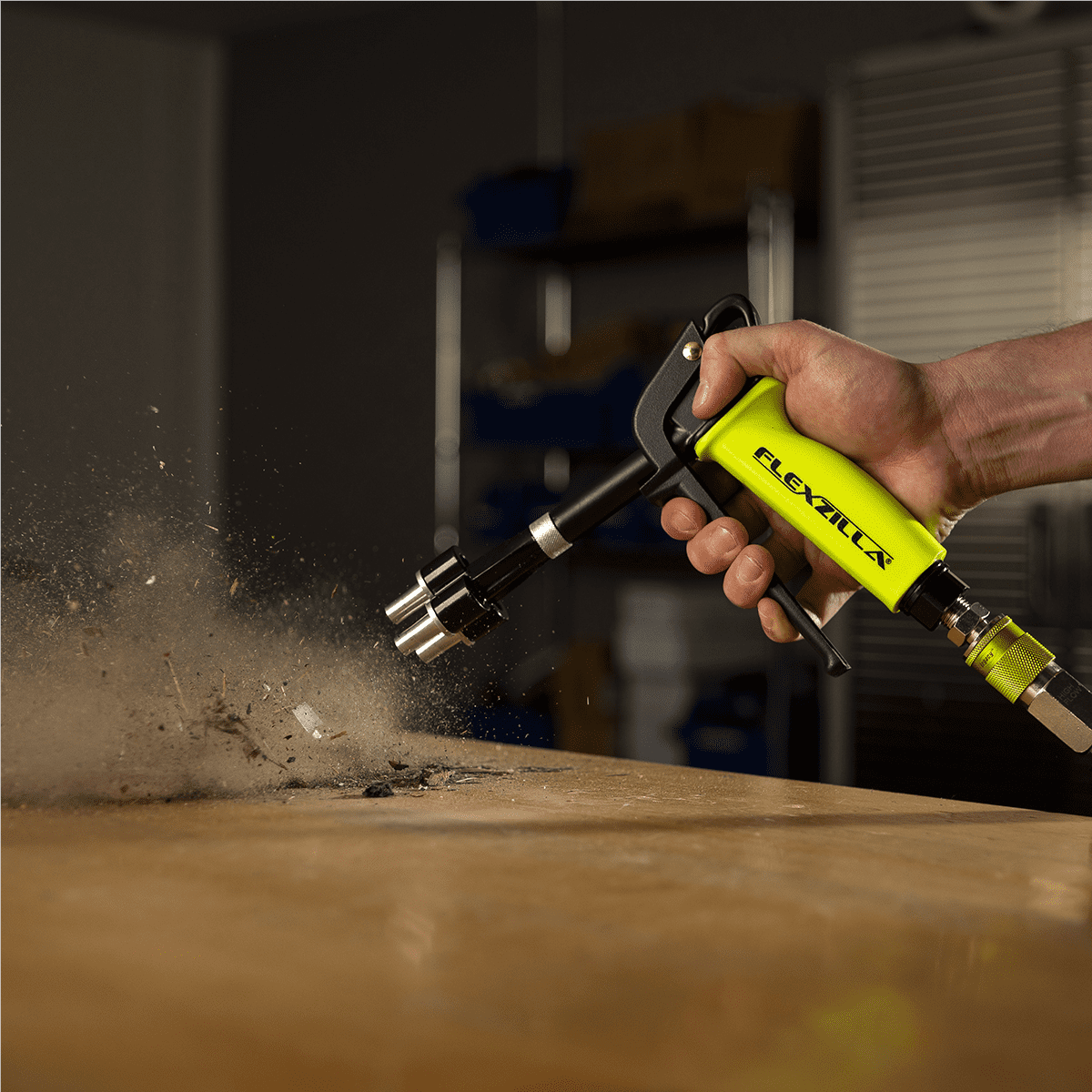 Legacy Manufacturing Flexzilla X3 Blow Gun Kit 11-Piece, ZillaGreen