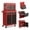 Red, variant on Sturdy Rolling Tool Cabinet with Detachable Top Box and Locks for Garage Storage, Red Metal 5-Drawer Workshop Organizer