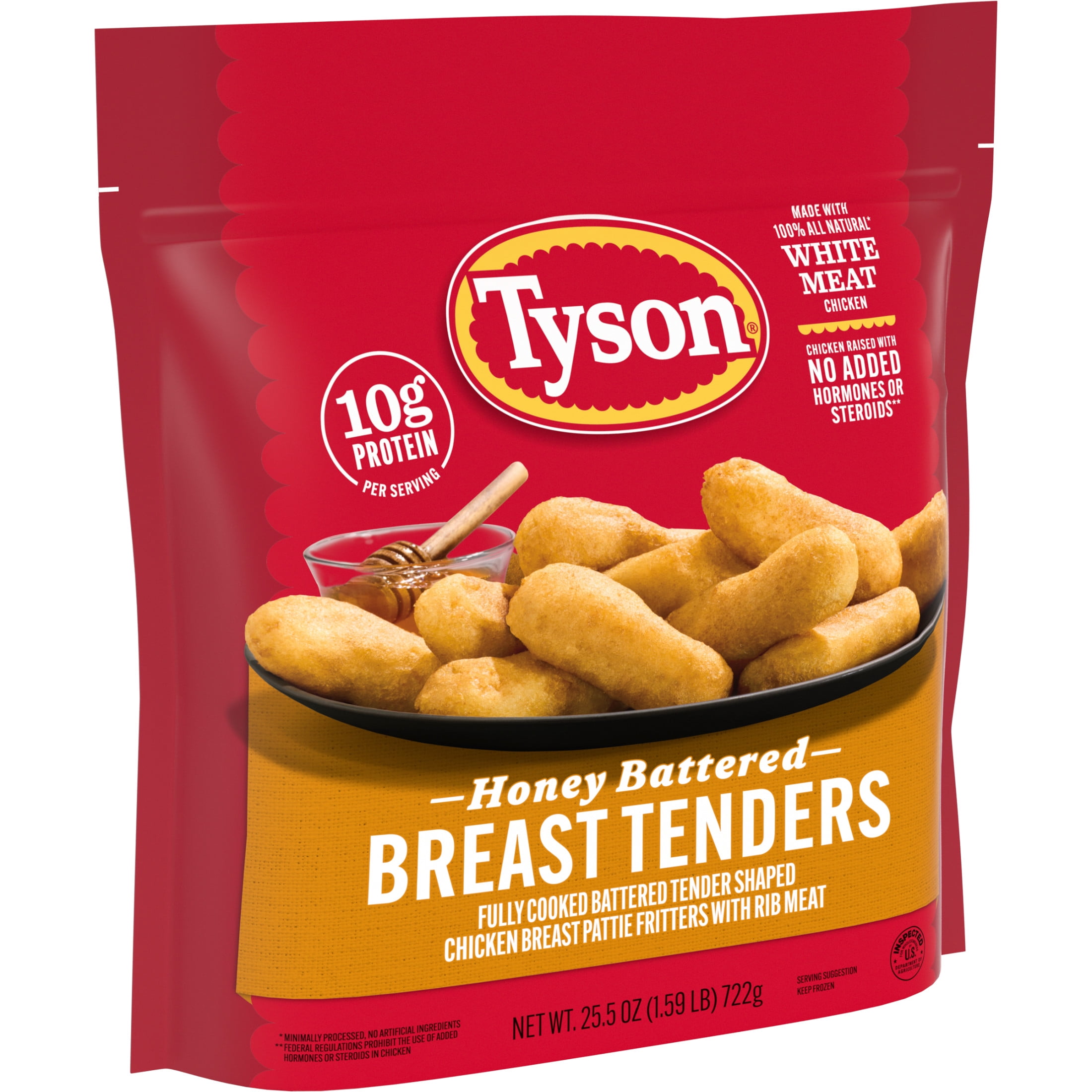 Tyson Honey Battered Breast Tenders, 25.5 oz (Frozen, Fully Cooked)