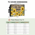 thumbnail image 3 of Outdoor TV Cover 60 to 65 Inches, Farmhouse Sunflower Love Live Laugh Vintage Brown Wood Grain Waterproof TV Cover with Remote Control Pocket, Flat Screen TV Cover Protector for Outside TV, 3 of 6