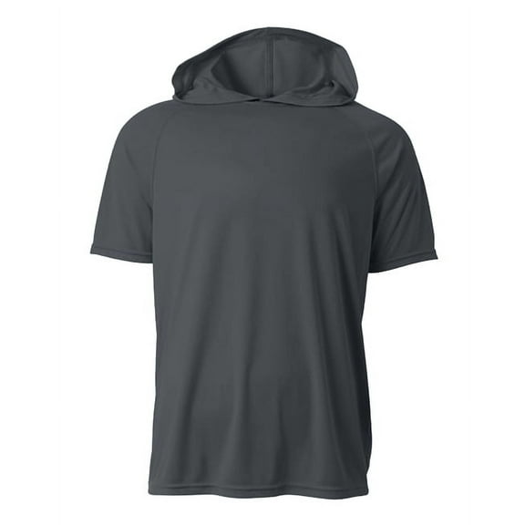 A4 Short Sleeve Hooded Tee For Mens In Graphite N3408