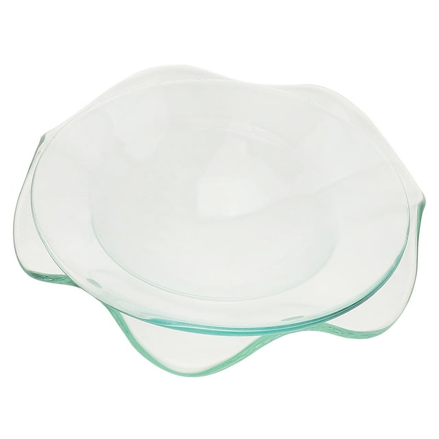2pcs Oil Warmer Dish Replacement Wax Melt Warmer Dish Glass Dish Candle Warmer Plate for Scented Wax Aroma