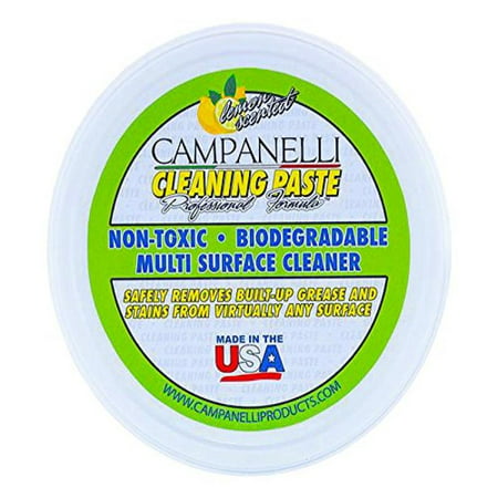 Campanelli's Cleaning Paste [One 12oz Tub] Professional Formula Multi-Surface Cleaner - Non-Toxic, Non-Hazardous, & Non-Fuming! NO Bleach or Solvents, NO residue, & Environmentally (Best Non Toxic Household Cleaning Products)