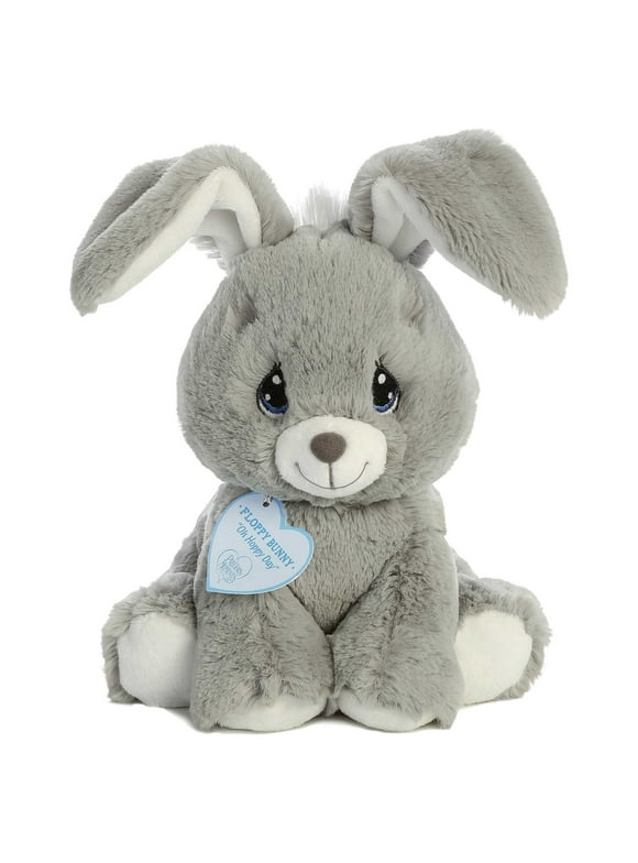 Aurora - Small Gray Precious Moments - 8.5" Floppy Bunny Grey - Inspirational Stuffed Animal