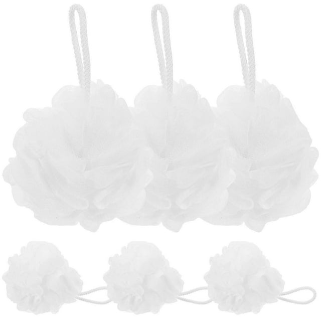 6pcs Portable Bathing Balls Wear-resistant Shower Sponges Household Bath Loofahs