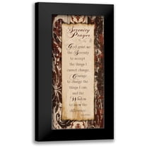 Stimson, Diane 8x14 Black Modern Framed Museum Art Print Titled - Serenity Prayer