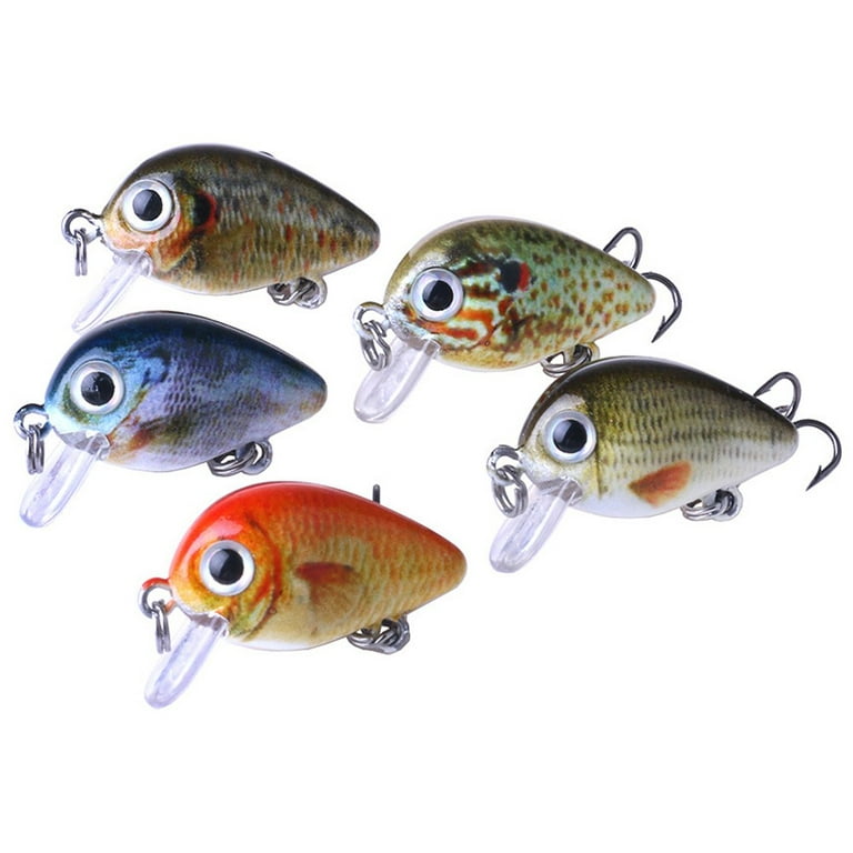 5pcs Fishing Lure Hard Bait Crankbaits 2.7cm 1.5g For Bass Catfish