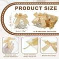 thumbnail image 2 of Uxcell 20 Count Bow Organza Gift Bags, Wedding Favor Bag Gold 3.5" x 4.7", 2 of 7