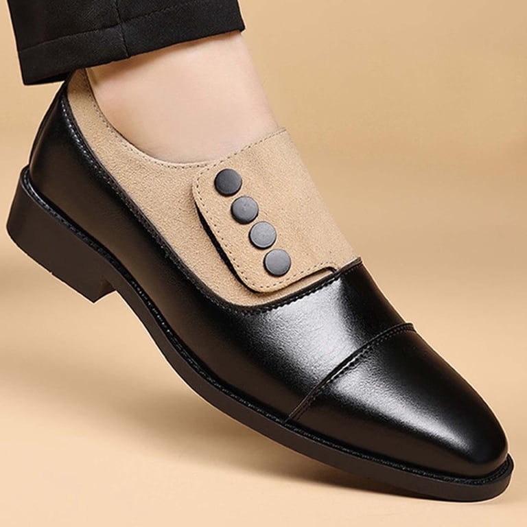 Yellow Men Soft Sole Leather Dress Shoes Business Casual Style Comfortable  For All Day Wear Ideal For Office And Formal Occasions Lightweight And  Supportive - Walmart.com