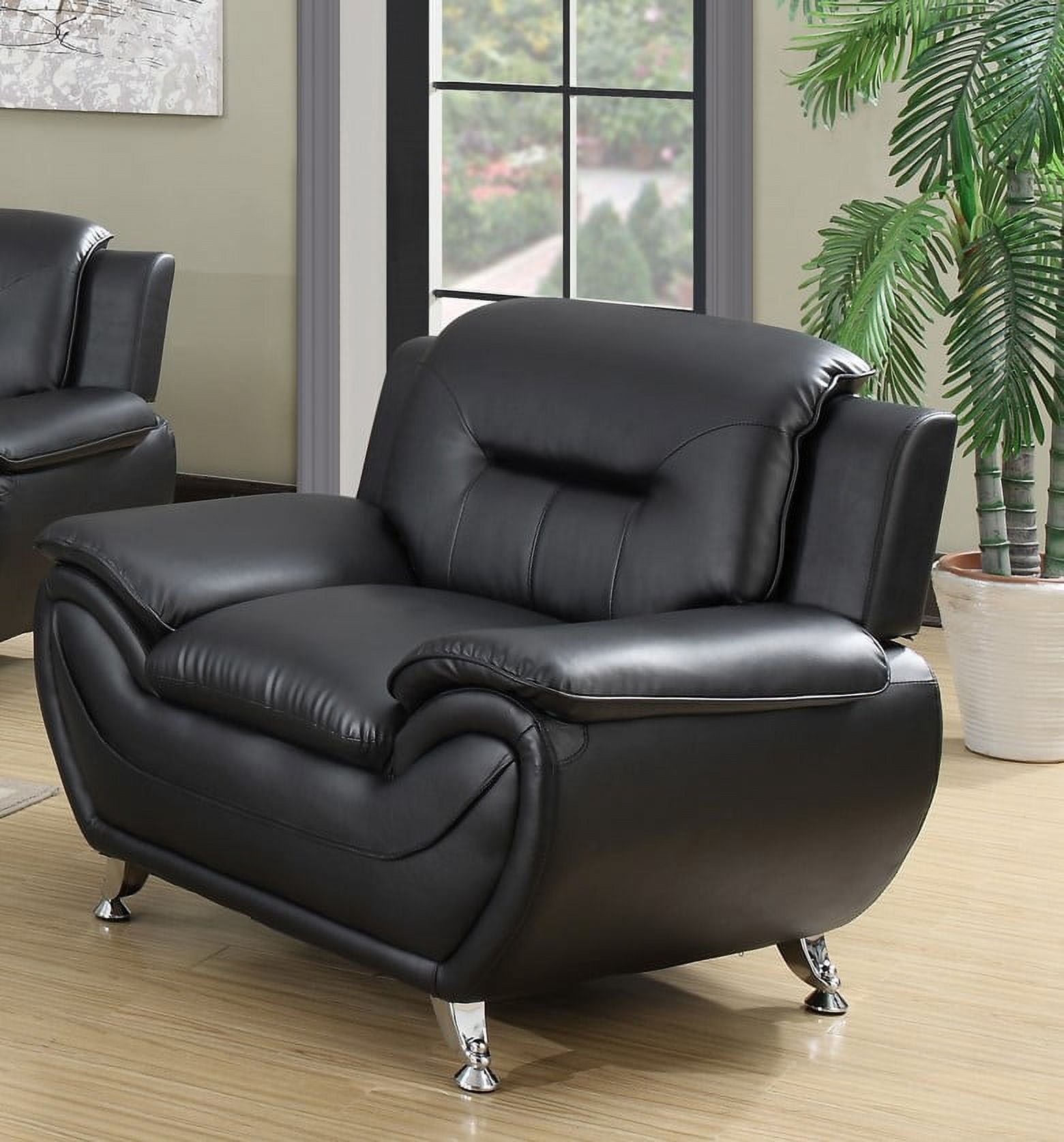 Sanuel 47.3" Wide Faux Leather Club Chair
