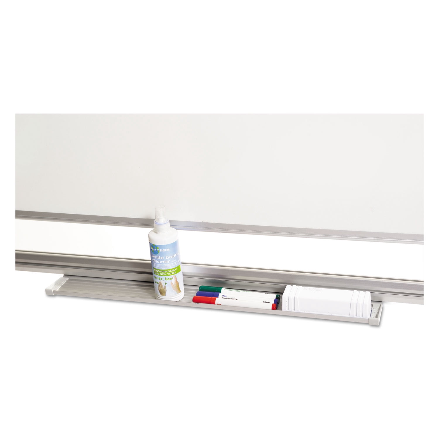 MasterVision CR0620030 Earth Silver 36 in. x 24 in. Easy Clean Magnetic Dry Erase Boards - White Surface/Satin Aluminum Frame