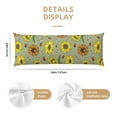 thumbnail image 3 of Lsque Sage Green With Sunflowers Body Pillow Case Cover,Ultra-Soft Microfiber Bed Pillow Cases 20x54 inches,Elegant Bedding,Breathable Durable Pillow Cover with Envelope Closure, 3 of 8