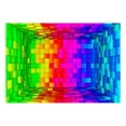 thumbnail image 3 of Tiptophomedecor 3D Illusion Wallpaper Wall Mural - Rainbow Cube, 3 of 4