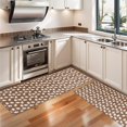 thumbnail image 3 of Kitchen Rugs Sets Of 2,Brown Christmas Gingerbread Pattern Anti Fatigue Kitchen Mat Rugs Non Slip Washable,Decorative Kitchen Floor Mats for Kitchen,Sink,Laundry,17"X47", 3 of 5