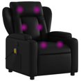 thumbnail image 1 of vidaXL Fauteuil Inclinable de Massage en Similicuir Noir, 1 of 5