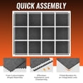 thumbnail image 3 of Amadwell 12Pcs Interlocking Workout Mats, 0.56" Thick Rubber Top EVA Foam Gym Flooring, 48 Sq Ft High Density Protective Tiles for Home Gym & Exercise, 3 of 9