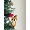 thumbnail image 2 of Felt Tiger with Christmas Hat Ornament, 2 of 3