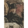thumbnail image 3 of Gerrit Willem Dijsselhof 11x14 Black Modern Framed Museum Art Print Titled - Sitting Man with a Top Hat in a Cafe (C. 1876 - C. 1924), 3 of 5