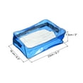 thumbnail image 2 of Uxcell 9.1"x3"x6.3" Clear Travel Toiletry Bags, Makeup Bags Cosmetic Pouch with Zipper Blue, 2 of 5