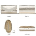 thumbnail image 3 of Dasein PU Leather Clutch Purses for Women Rhinestone Evening Bags Formal Wedding Party Purse, 3 of 7