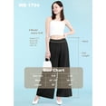 thumbnail image 6 of Made by Johnny Women's Pleated Wide Leg Pants with Elastic Waist Band S DESERT, 6 of 6